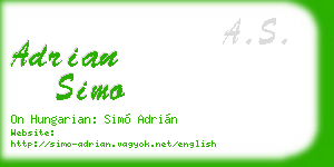 adrian simo business card